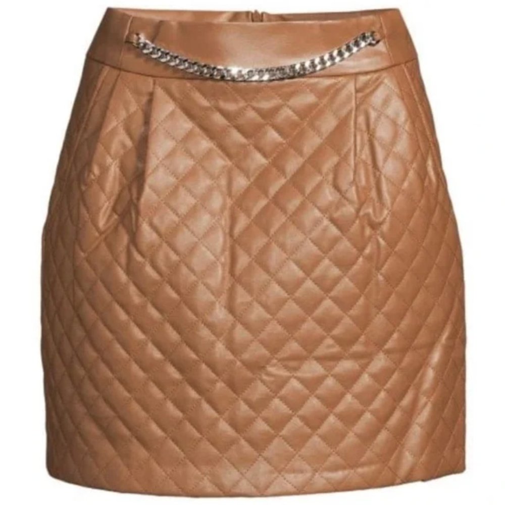 Amanda Uprichard Faux Leather Skirt